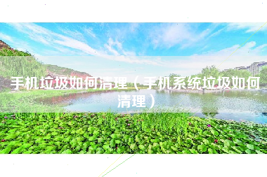 手机垃圾如何清理(手机系统垃圾如何清理)