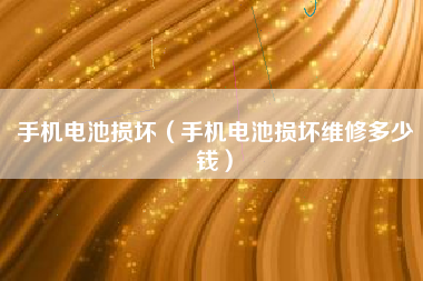 手机电池损坏(手机电池损坏维修多少钱)